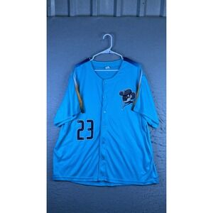 Success Brands Baseball Jersey Mens XL Blue Excellent Space Cowboy 23 Shell FCU